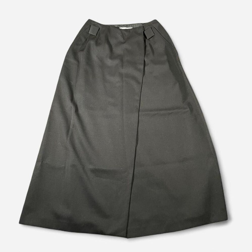 Anne Klein vintage black wool maxi skirt business casual wear size 6
